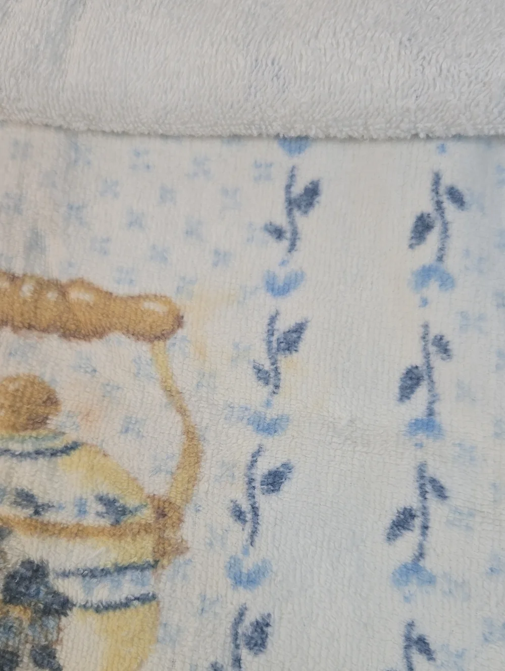 Vintage Royal Terry B&D Dish Towels Set of 2 Blue White Teapot Coffee Pot Taiwan
